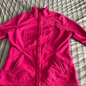 Pink North Face Zip sweatshirt